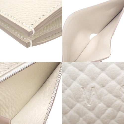 H Passant 紧凑型双折钱包,小物件,Epsom 皮革,钯金金属配件,Clé W 印章