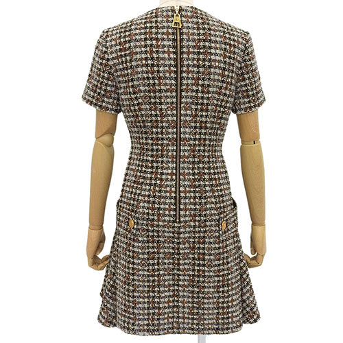 粗花呢连衣裙,尺码 34 RW222W 字母