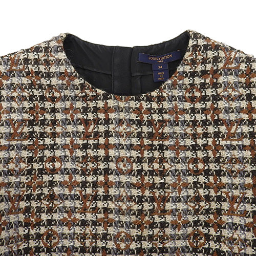 ツイード ワンピース 34 RW222W モノグラム