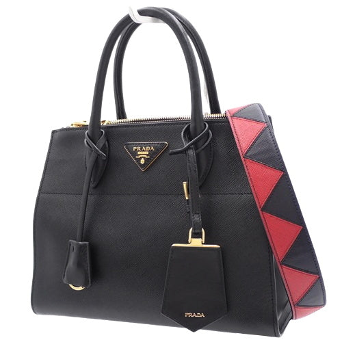 パラディグムバッグ サフィアーノレザー カーフ SAFFIANO+CITY CARF NERO/FUOCO 1BA103 2WAY ショルダーバッグ 肩掛け