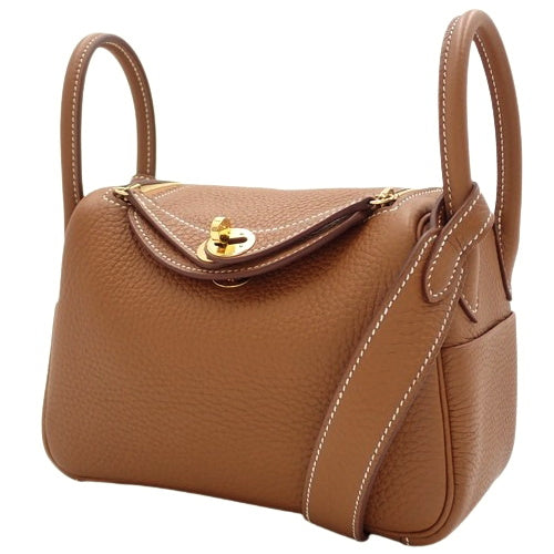 Lindy Mini Taurillon Clemence 金色双邮票