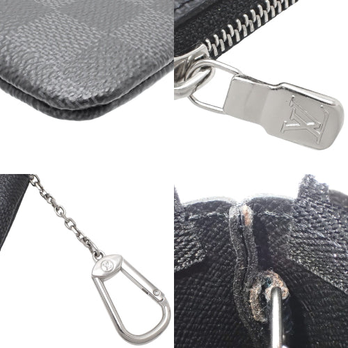Damier Graphite Card & Key Case with Pochette Cle Key Ring, Damier Graphite Canvas, N60155