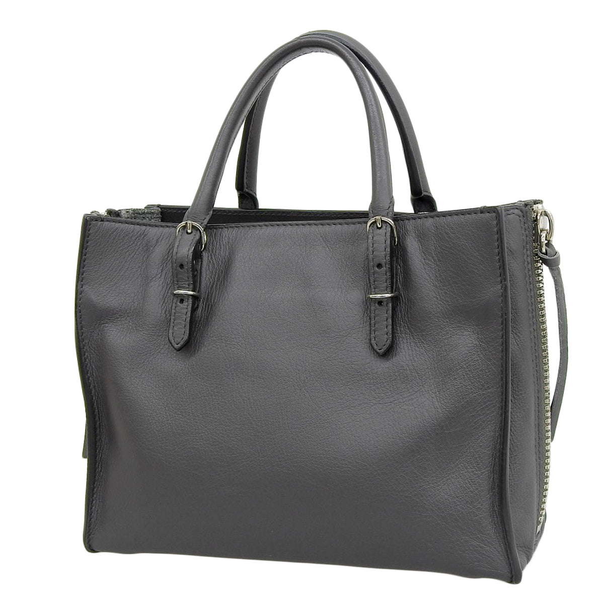 ペーパーミニ 2WAYハンドバッグ カーフ グレー 357333