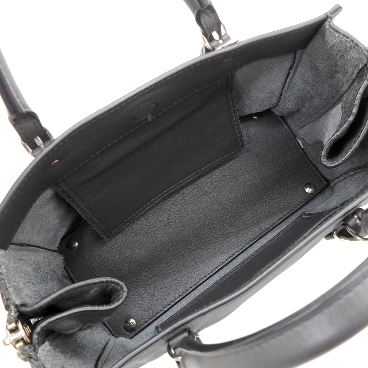 ペーパーミニ 2WAYハンドバッグ カーフ グレー 357333