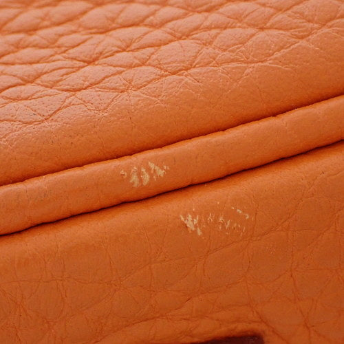 バーキン35 トリヨンクレマンス パラジウム金具 オレンジ シルバー金具 □P刻印