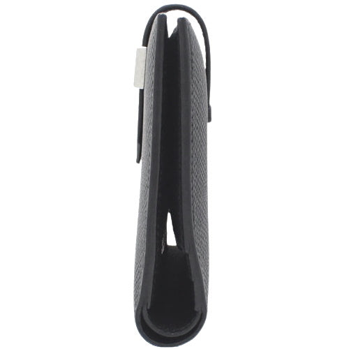 Be'an Compact, Epsom calfskin, palladium hardware, black; silver hardware, U stamp.