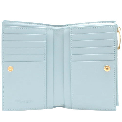 Maxi Intrecciato Cassette 中号小羊皮双折钱包