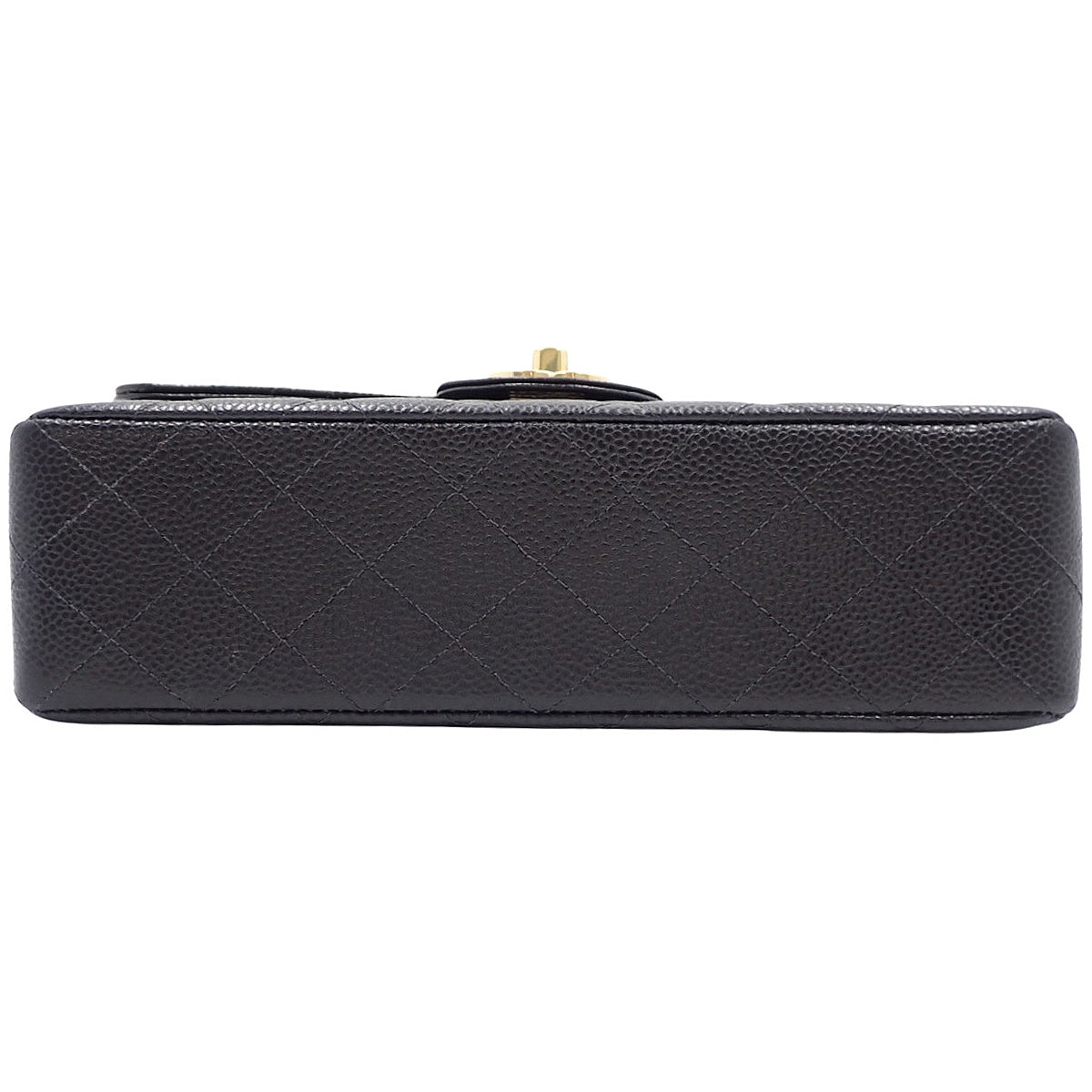 Matelasse Coco Mark W Flap 23 Chain Shoulder Bag in Caviar Skin