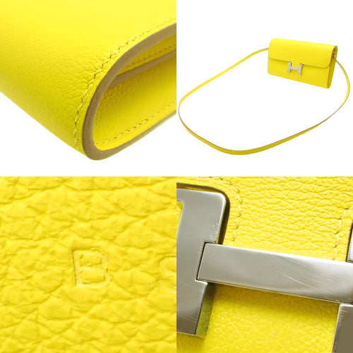 Constance Long To-Go 两用长款钱包单肩包,Evercolor 钯金金属配件,青柠色,B 字样