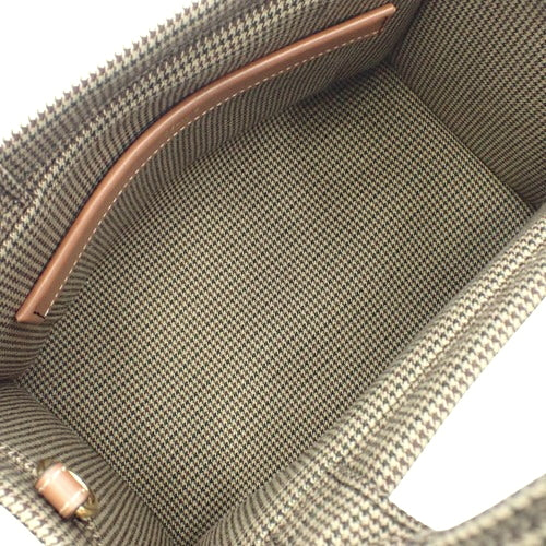 Small Cabas Thais 2-Way Shoulder Bag, Houndstooth Calfskin Textile, Multicolor, 199162FHZ.14ML