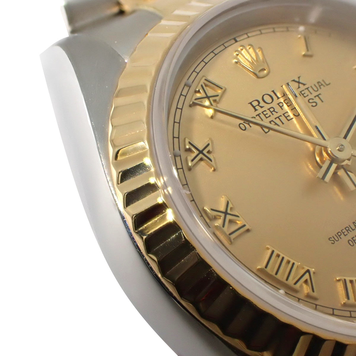 69173 Datejust YG/SS W serial number, automatic winding, purchased December 1995, champagne gold, gold.