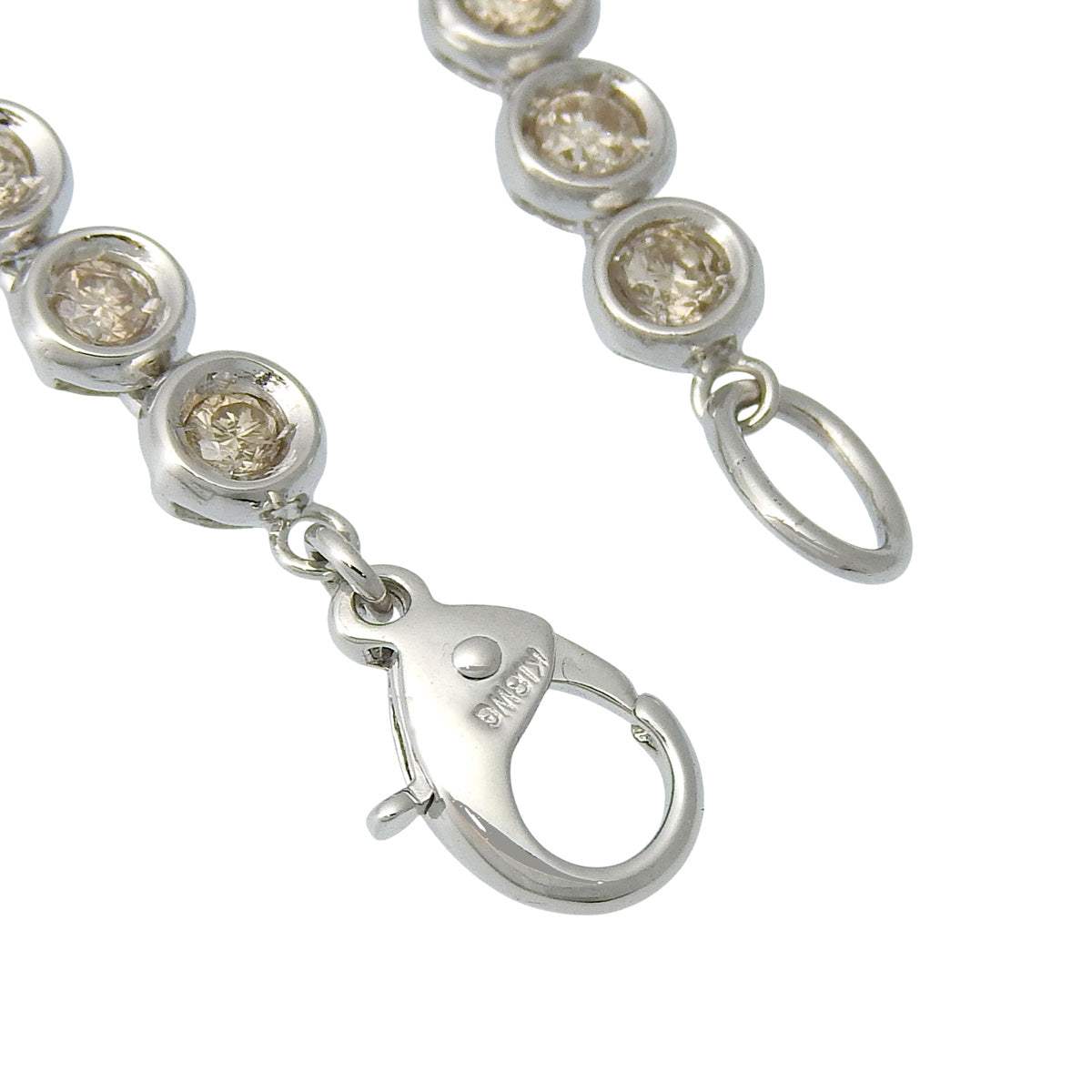 钻石网球手链 D2.00 K18 白金 WG