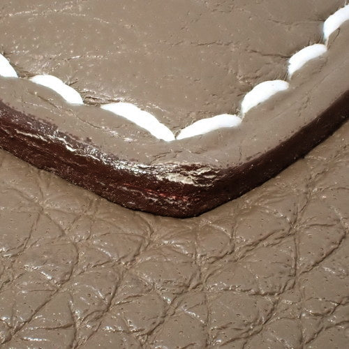 Bolide 31 Taurillon Clemence 皮革表带,钯金配件,Etoupe/Etoupe,X 印章