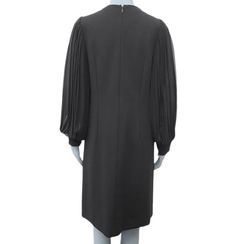 褶袖连衣裙,中号,服饰,珍珠纽扣