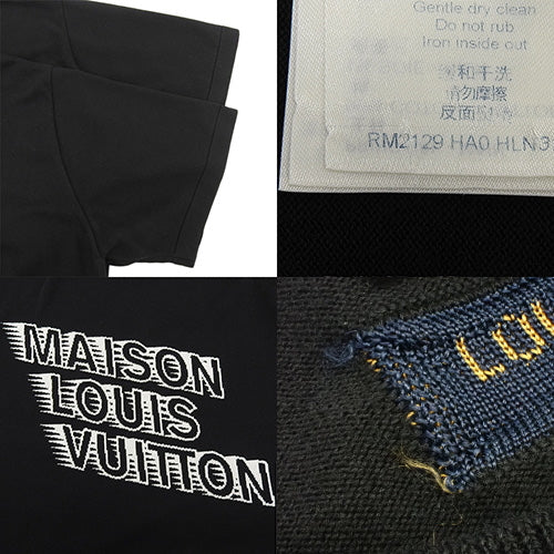 MAISON ロゴ 半袖ニット RM2129 アパレル ファッション M コットン シルク