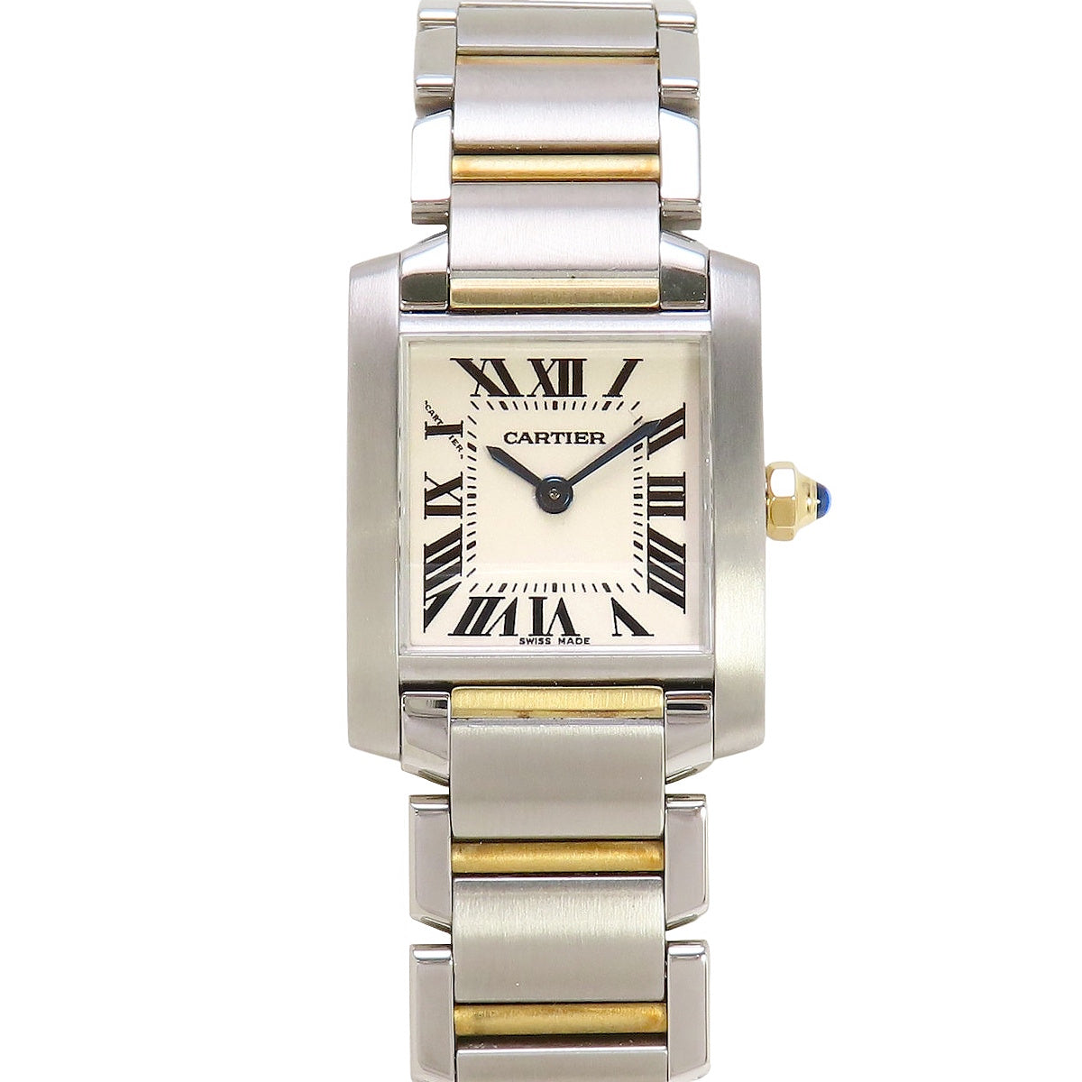 W51007Q4 Tank Française SM YG/SS Quartz White
