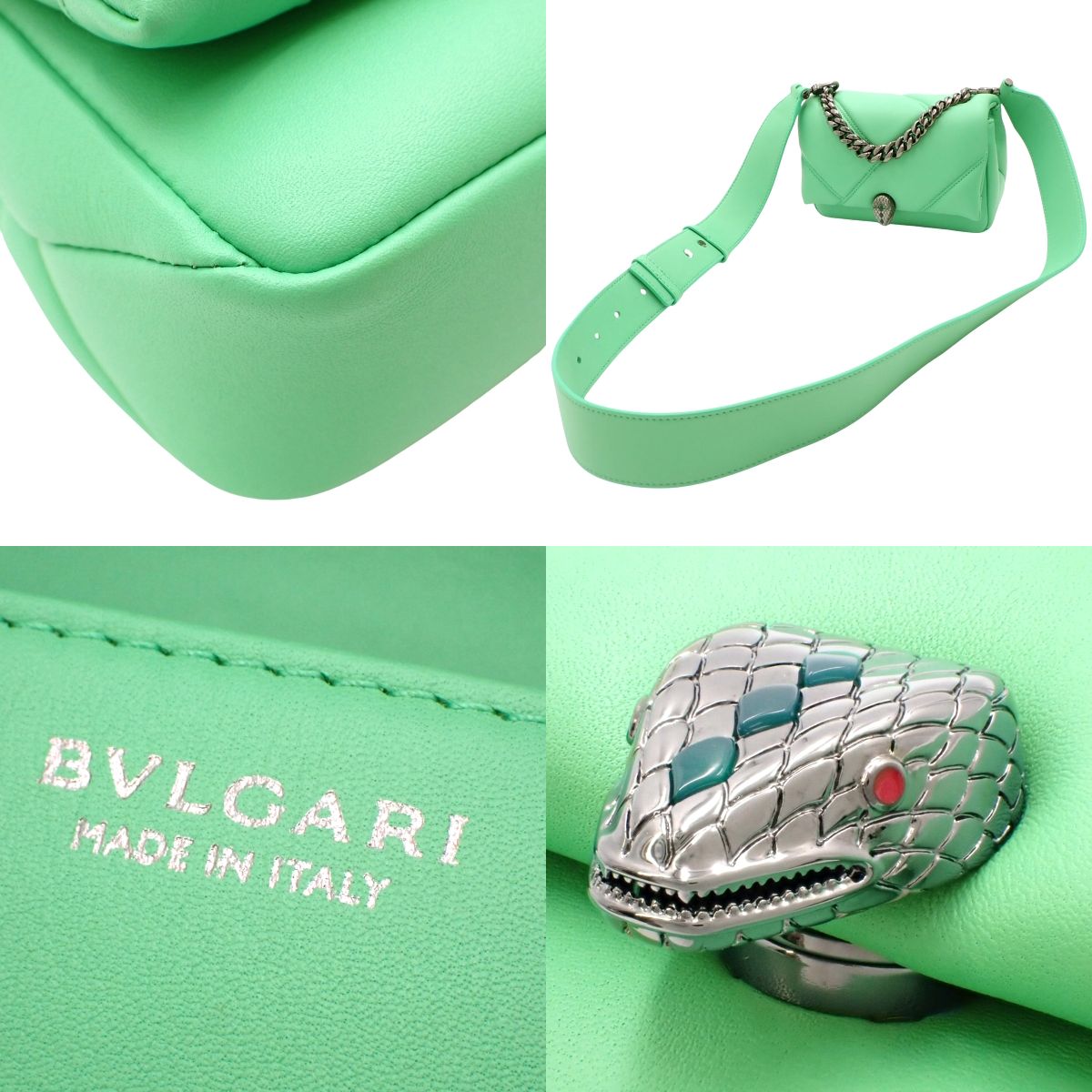 Serpenti Cabochon Crossbody Bag in Leather