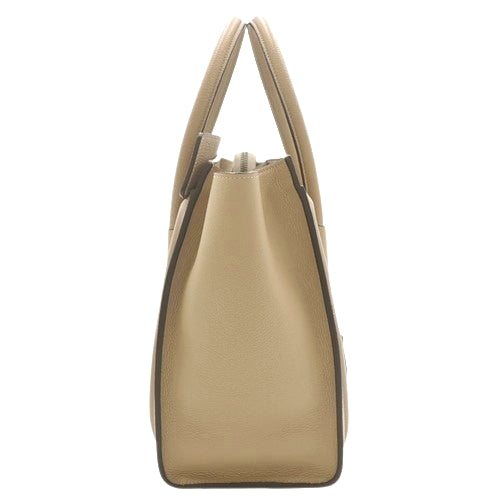 Luggage Micro Shopper in Drummed Calfskin, Dune, 167793DRU.03UN