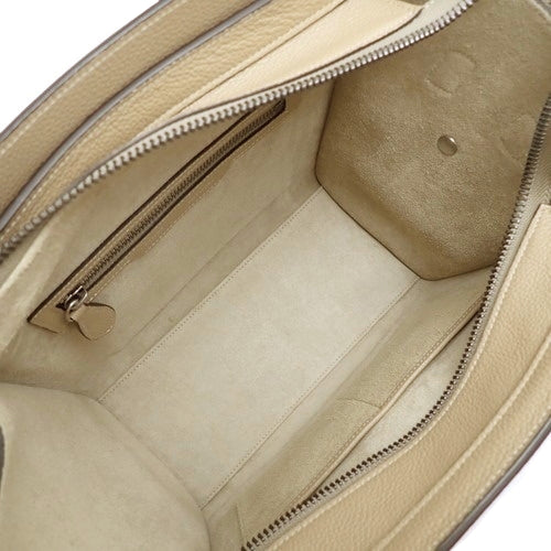 Luggage Micro Shopper in Drummed Calfskin, Dune, 167793DRU.03UN