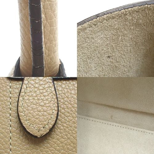 Luggage Micro Shopper in Drummed Calfskin, Dune, 167793DRU.03UN