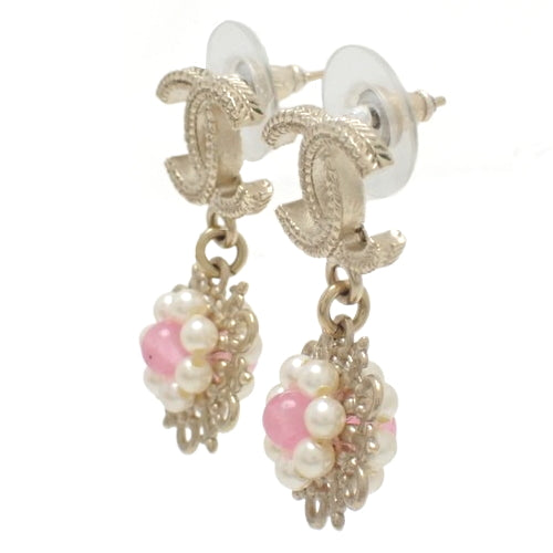 ココマーク スイング フラワー ピアス メタル(GP) フェイクパール アクセサリー ジュエリー 花