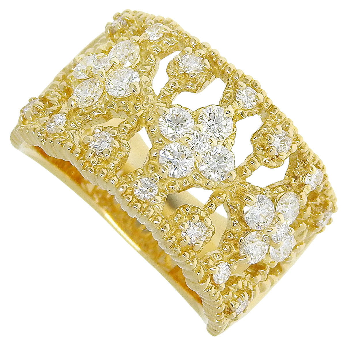 Diamond ring, 0.88 carats, 18K yellow gold.