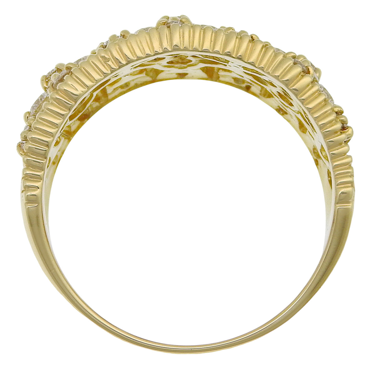Diamond ring, 0.88 carats, 18K yellow gold.