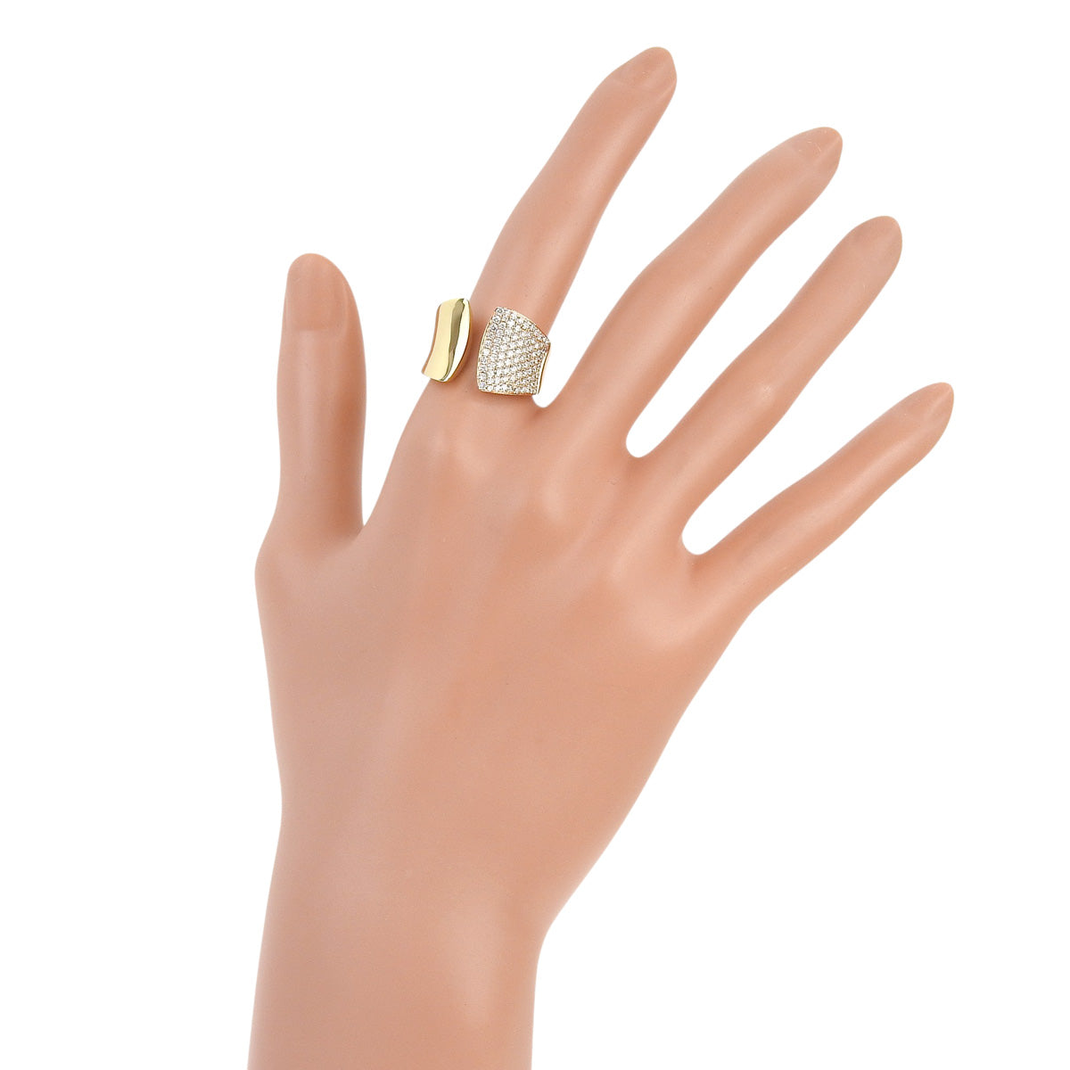 Diamond Open Ring, Diamond D0.782, 18K Yellow Gold (YG), 18K Pink Gold (PG)