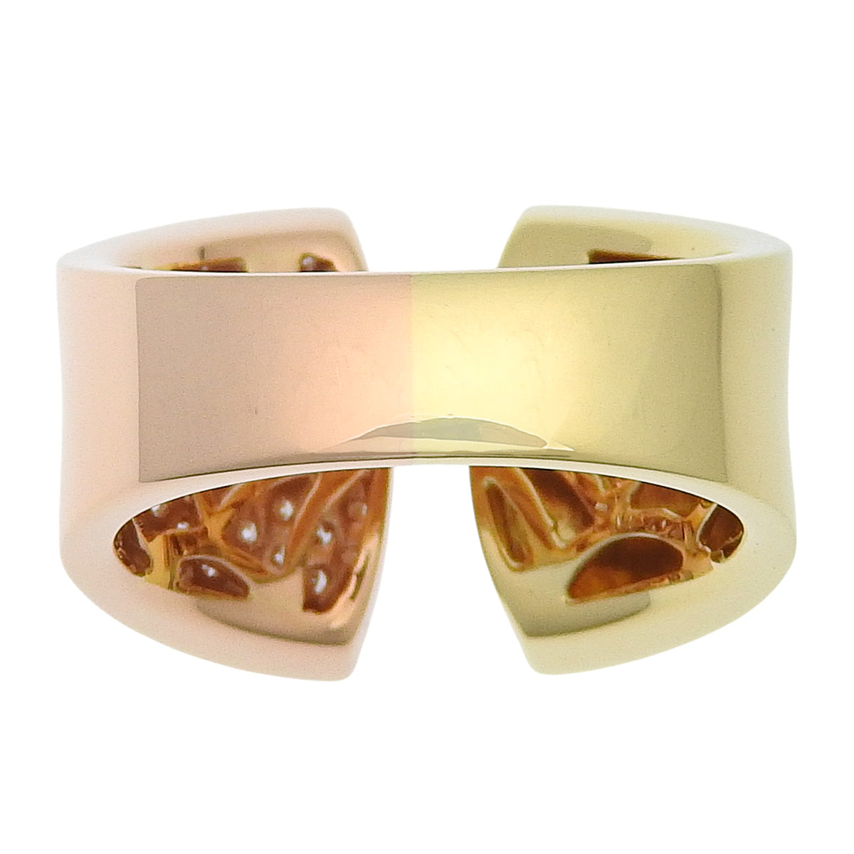 钻石开口戒指,钻石D0.782,18K黄金YG,18K玫瑰金PG