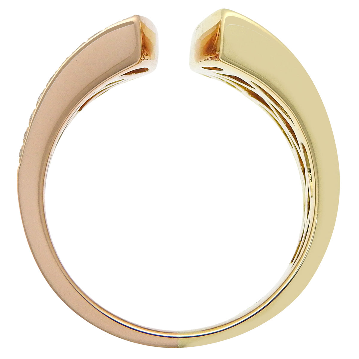 钻石开口戒指,钻石D0.782,18K黄金YG,18K玫瑰金PG