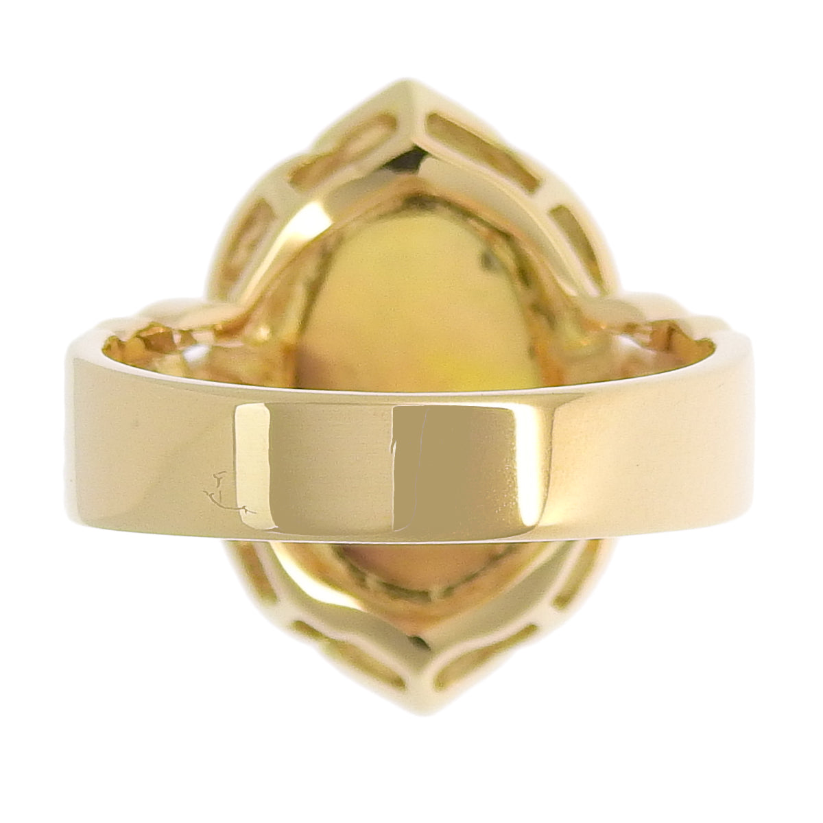 蛋白石钻石戒指 蛋白石/钻石 D0.29 K18 黄金 YG