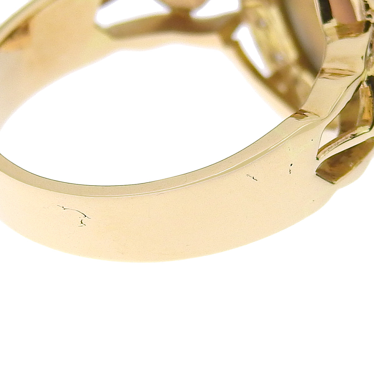 蛋白石钻石戒指 蛋白石/钻石 D0.29 K18 黄金 YG