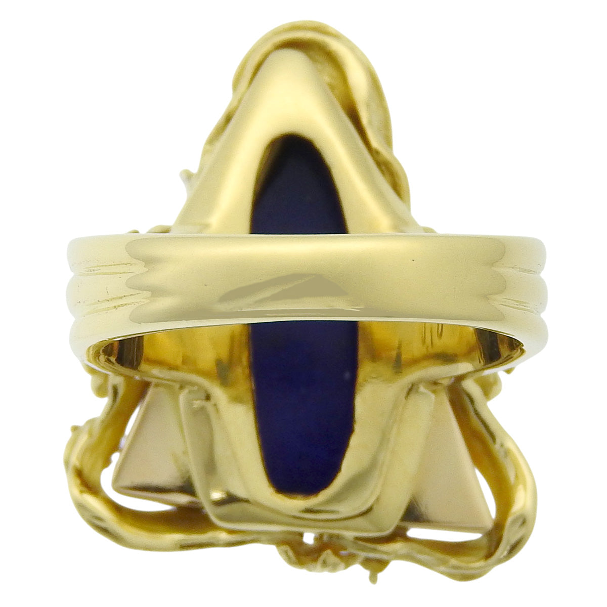 トライアングル ラピスラズリ ダイヤモンド リング ラピスラズリ/ダイヤモンド LP/D0.10 K18 イエローゴールド YG