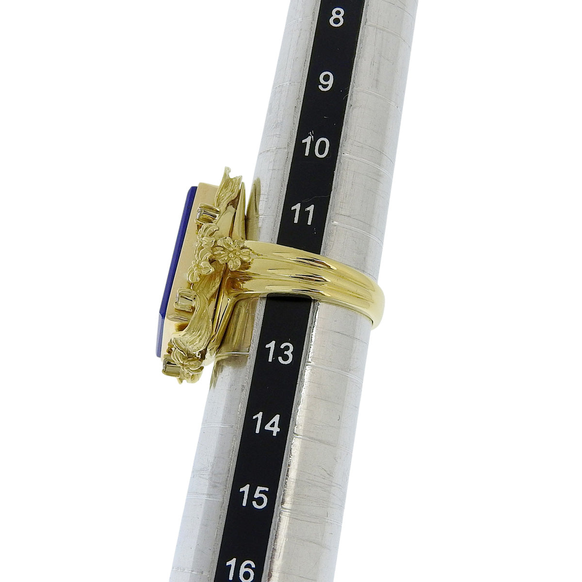 三角形青金石钻石戒指 青金石/钻石 LP/D0.10 K18 黄金 YG