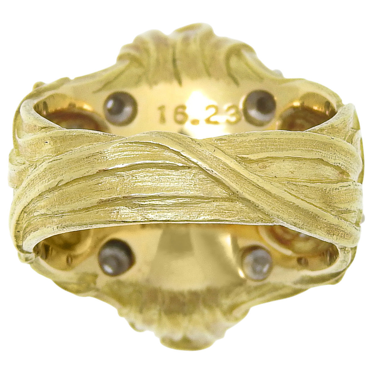 クンツァイト ダイヤ リング KZ16.23/D0.13 K18 イエローゴールド YG Pt900プラチナ