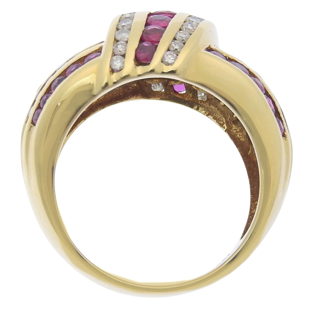 红宝石和钻石戒指 R2.01/D0.76 K18 黄金 YG