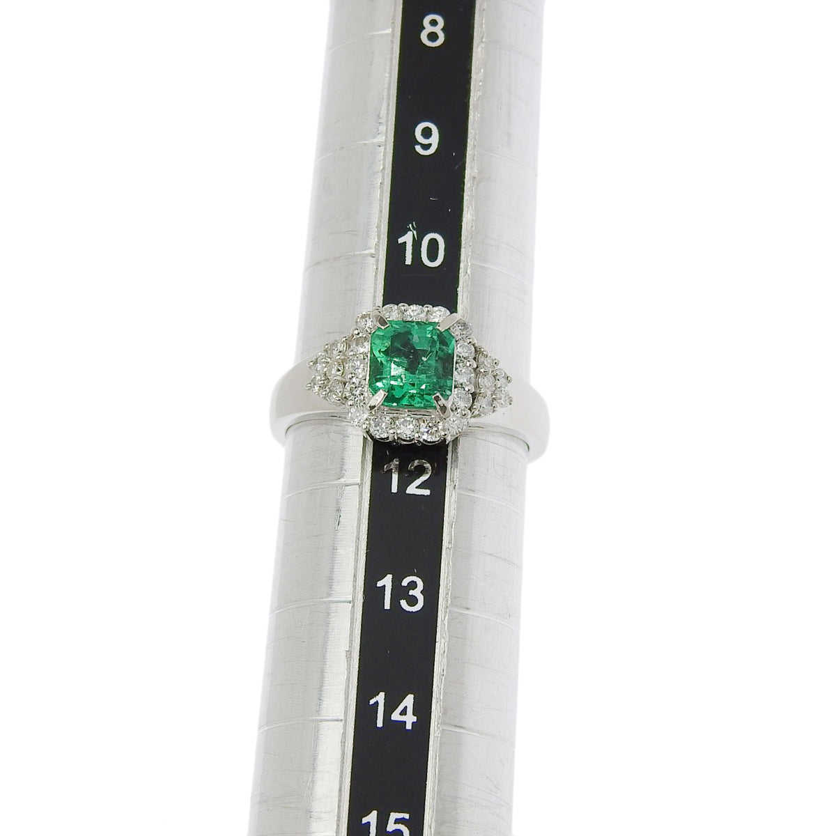 エメラルド ダイヤモンド リング E0.85/D0.38 Pt900プラチナ