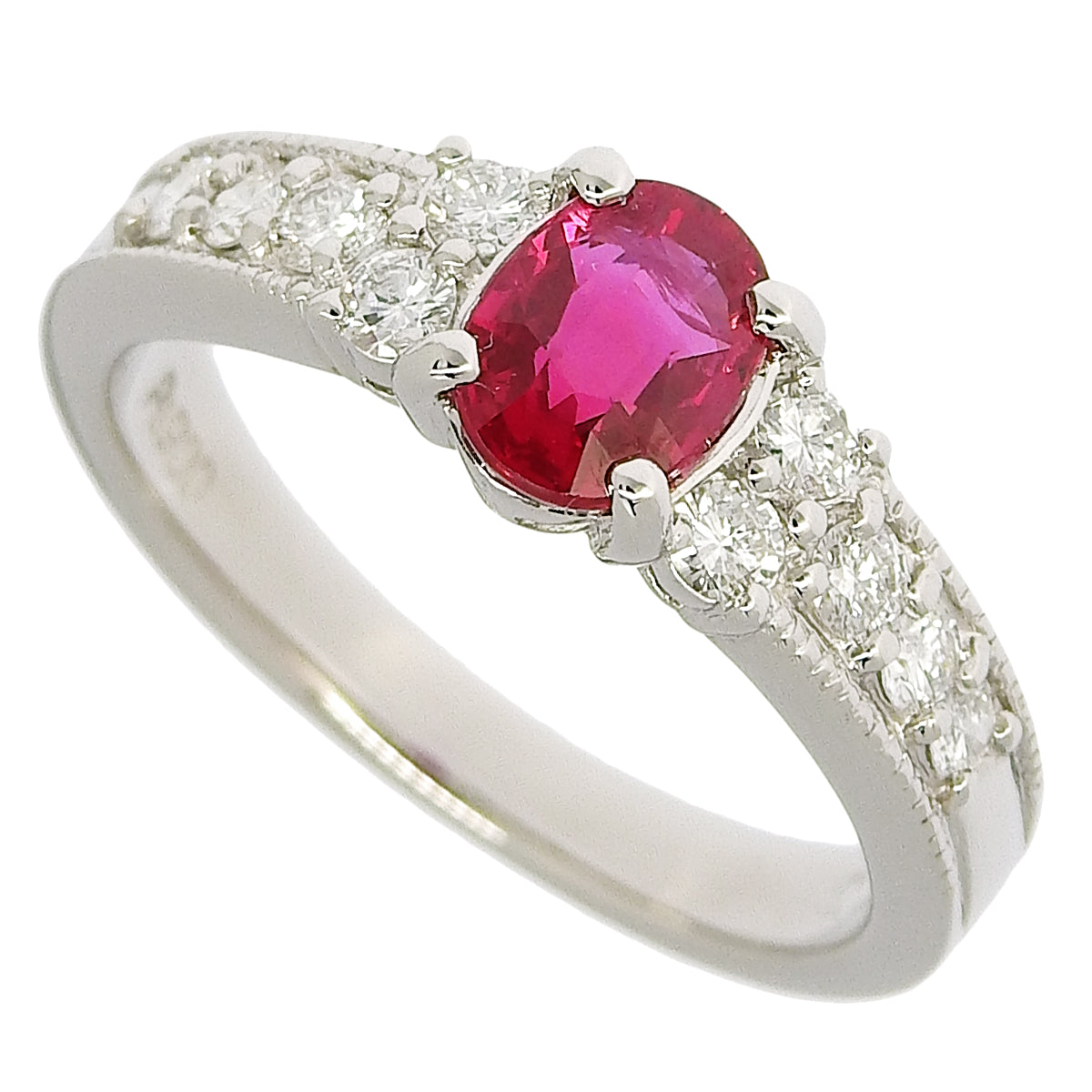 Ruby and Diamond Ring, R1.04/D0.33, Pt900 Platinum, Accessory, Jewelry