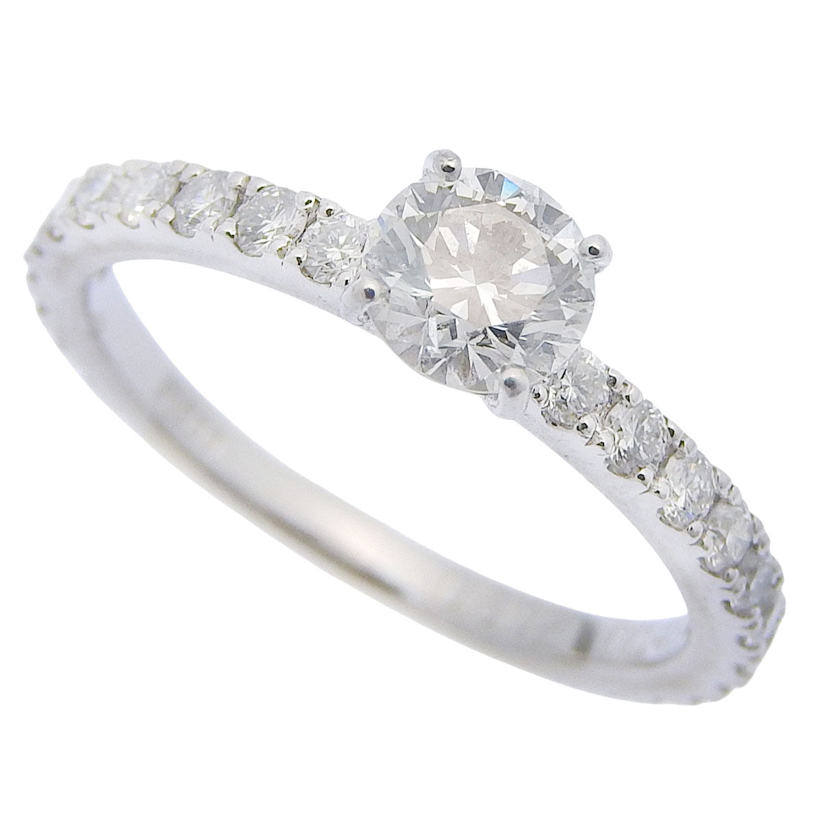 Half Eternity Diamond Ring D0.502,0.48 Pt900 Platinum