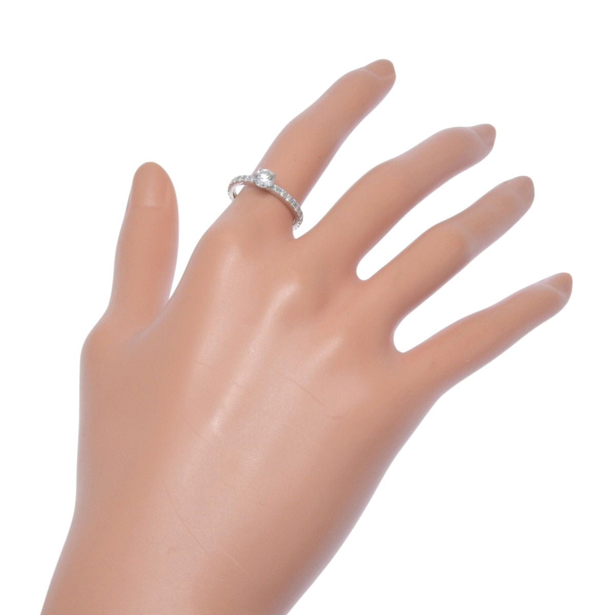 Half Eternity Diamond Ring D0.502,0.48 Pt900 Platinum