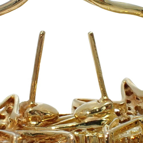 Eight-pointed star diamond earrings D4.00 K18 yellow gold YG