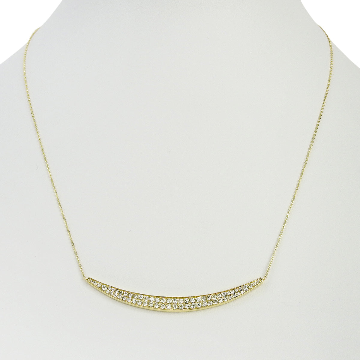 Diamond necklace D1.00 K18 yellow gold YG
