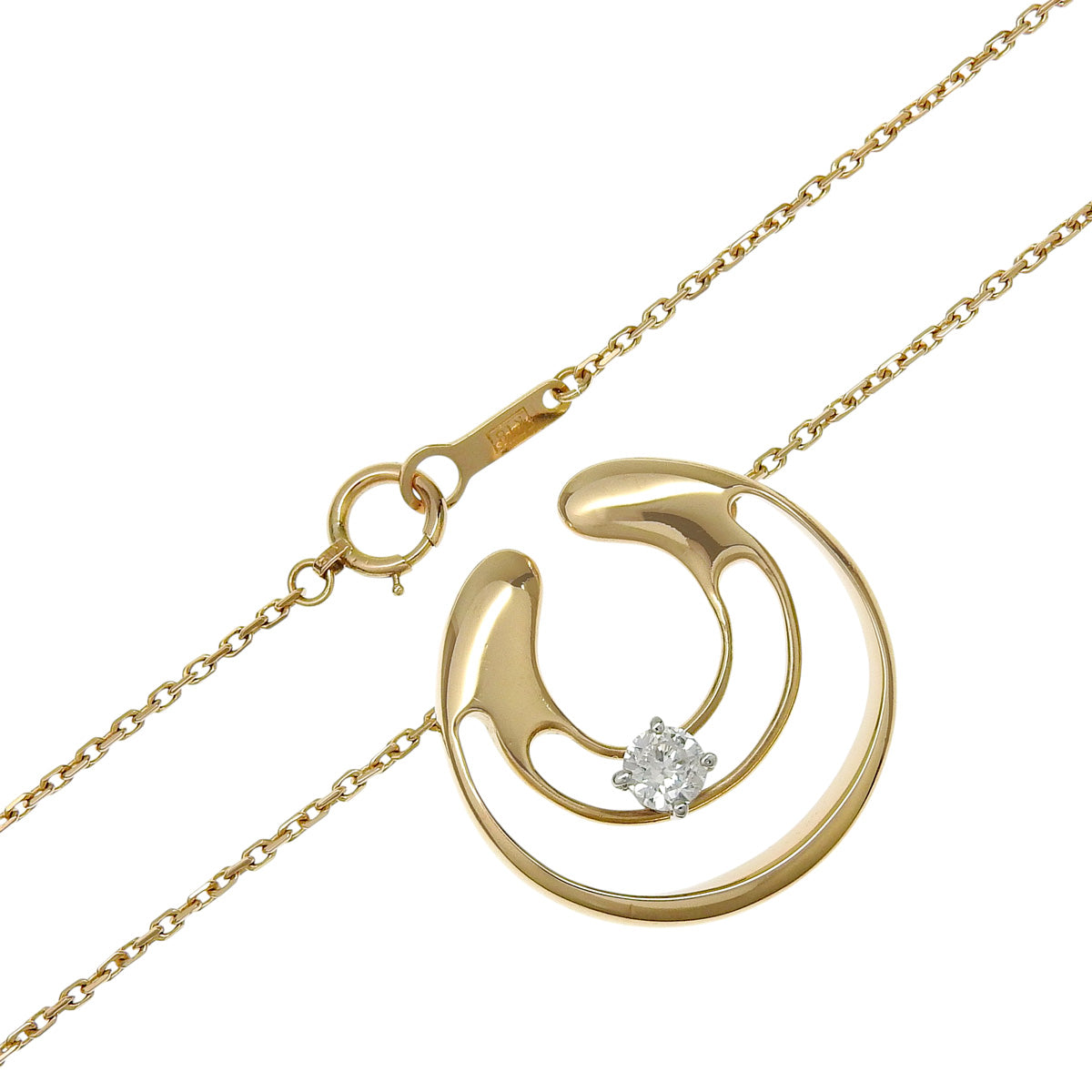 ダイヤモンド ネックレス D0.22 K18 イエローゴールド YG