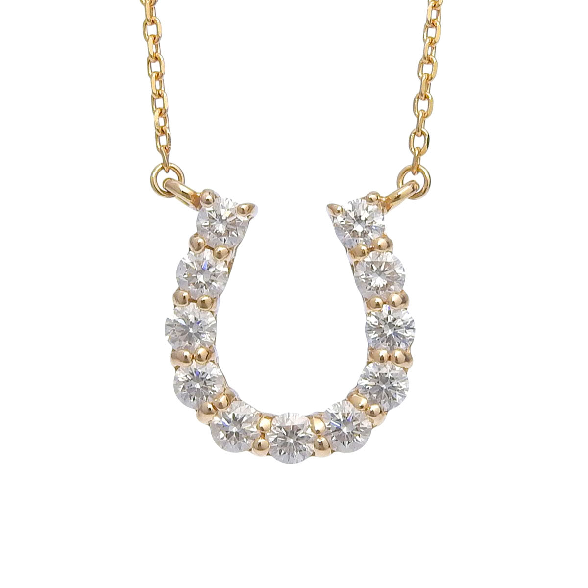 Diamond Horseshoe Necklace D0.501 K18 Yellow Gold YG