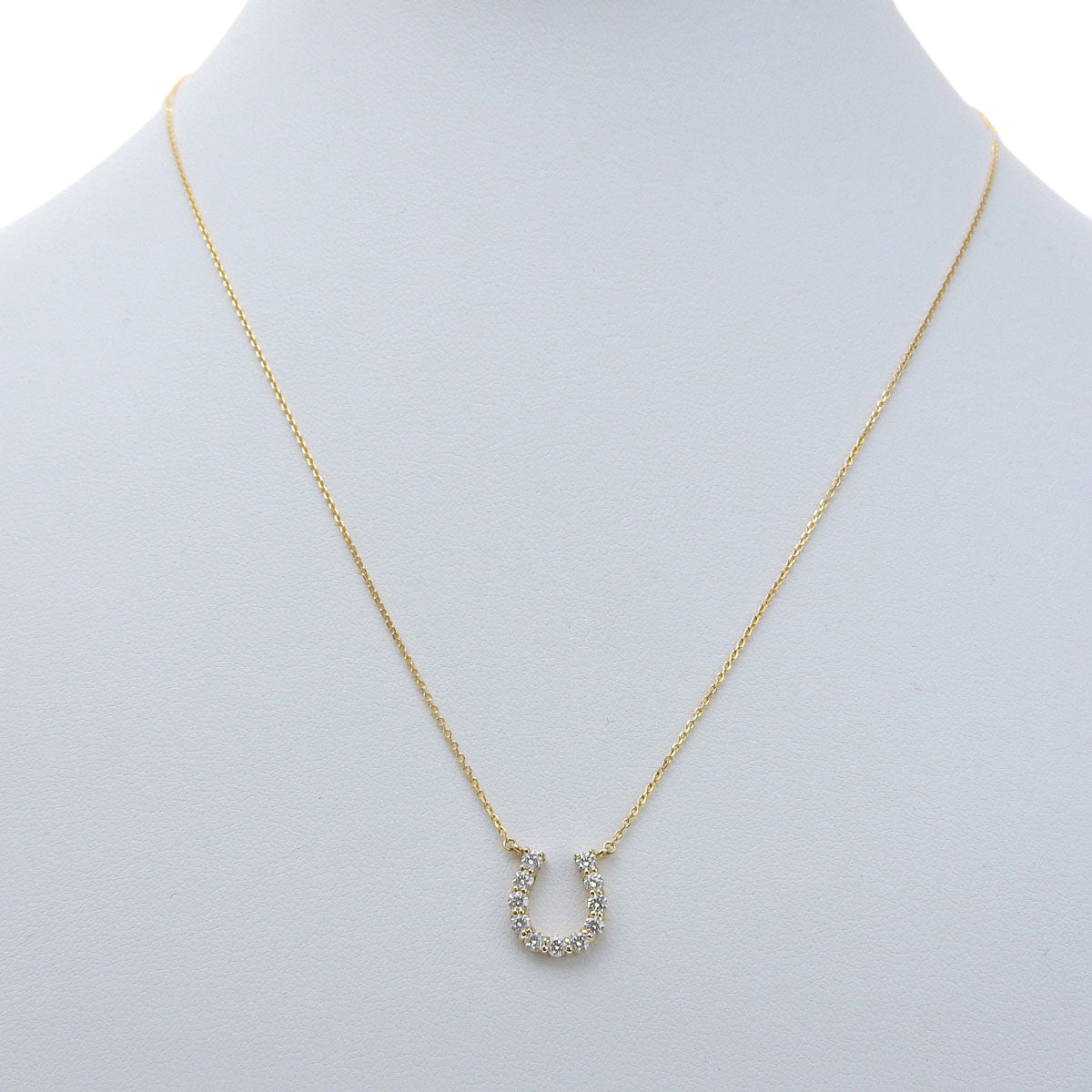 ダイヤモンド ホースシュー ネックレス D0.501 K18 イエローゴールド YG