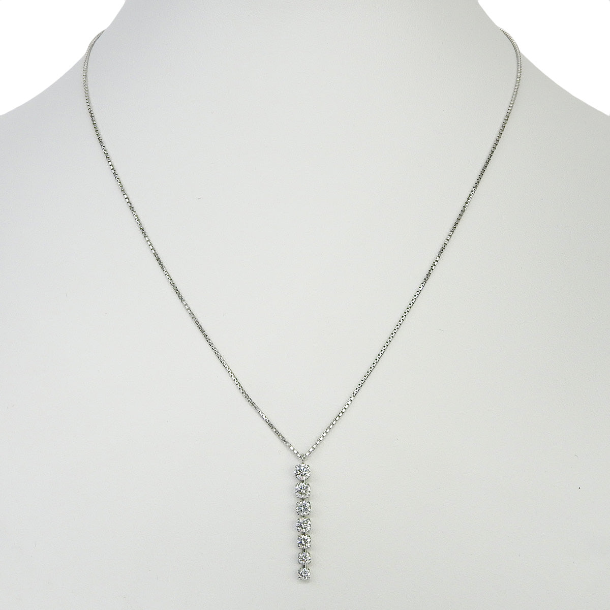 Diamond Line Necklace D1.00 Pt850 Platinum 7PD