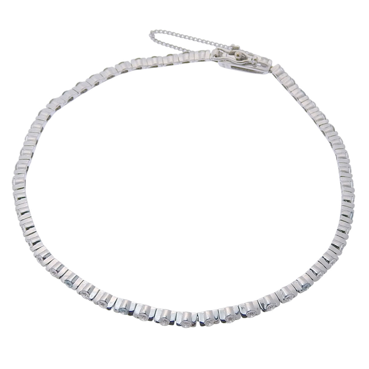 Diamond Tennis Bracelet D1.12 K18 White Gold WG