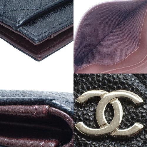 Matelasse Classic Pass Case, Card Holder, Commuter Pass Case, IC Card Holder, Caviar Leather
