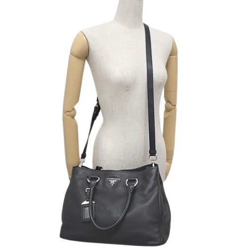 2-way tote bag in Vitello Dino leather (VIT.DAINO NERO) BN2579