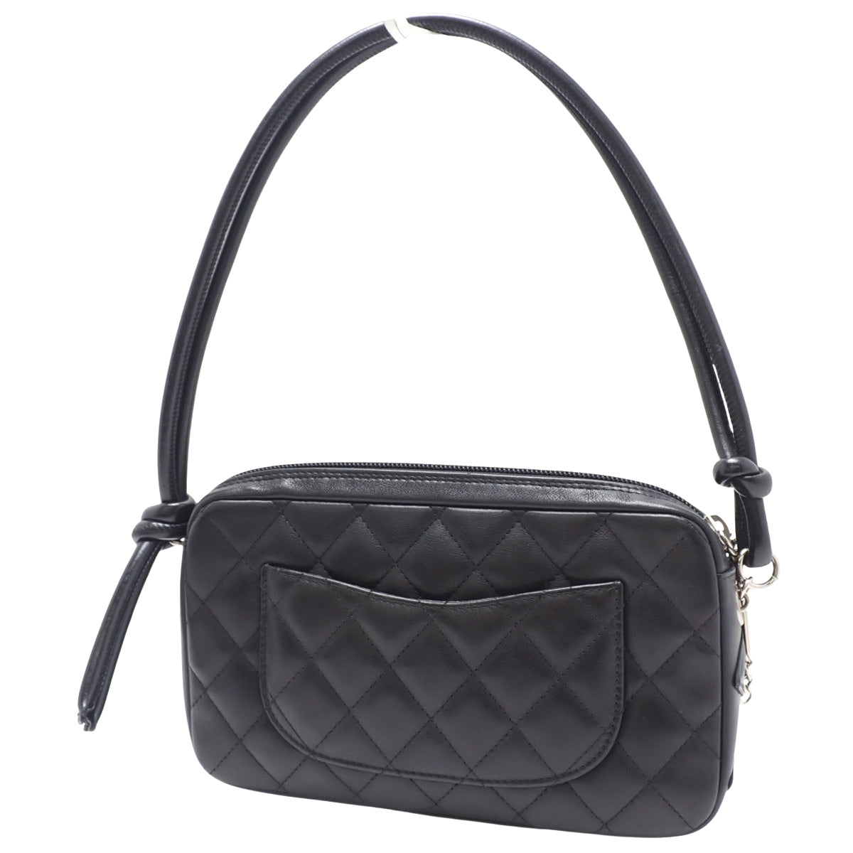 Chanel Cambon Line Coco Mark Handbag, Calfskin, Black and Pink, A25175